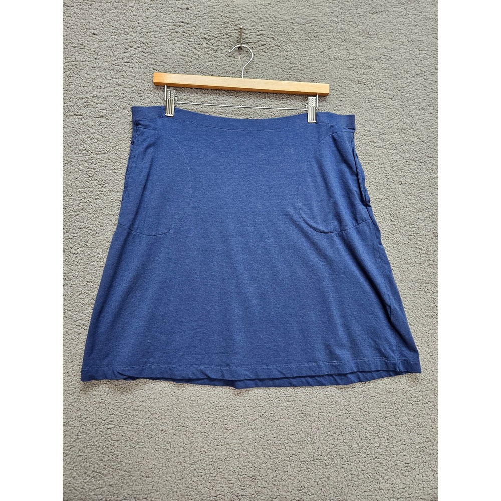 J. Jill Skirt Small Blue A-Line Cotton Modal Stretch Casual Pockets